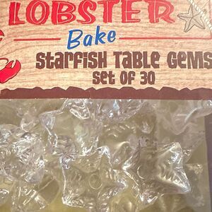 NIB Lobster Bake Starfish Table Gems Set of 30